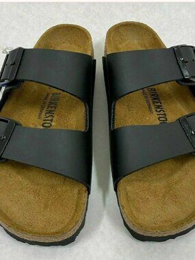 Birkenstock Arizona Black Birko-Flor Narrow Width Sandals